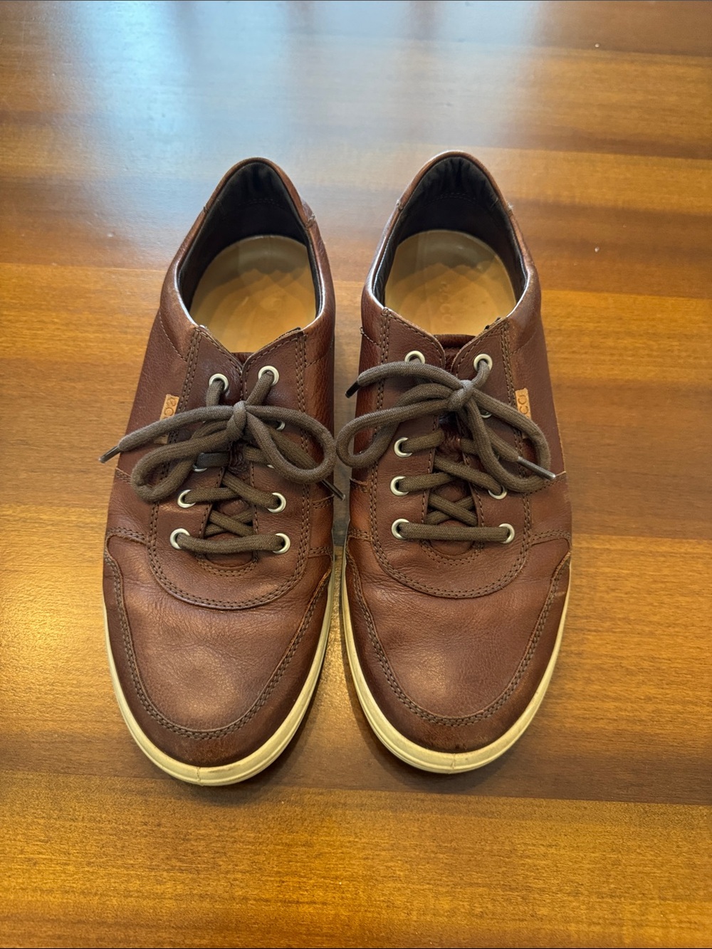 Ecco Soft 7 Men's Brown Leather Casual Sneakers